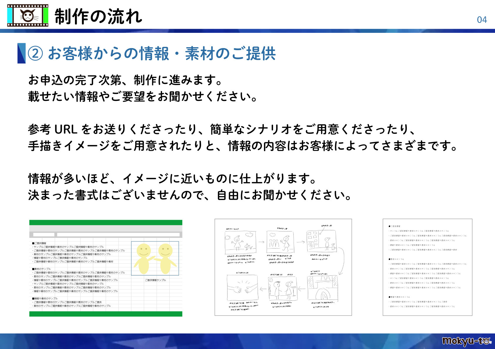モキュート株式会社 - アニメーション動画制作をご検討の企業様へ - {(3 + 1)}ページ目