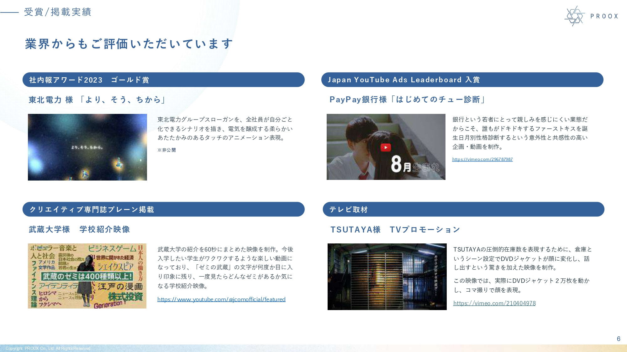 株式会社プルークス - 会社紹介資料 - {(6 + 1)}ページ目