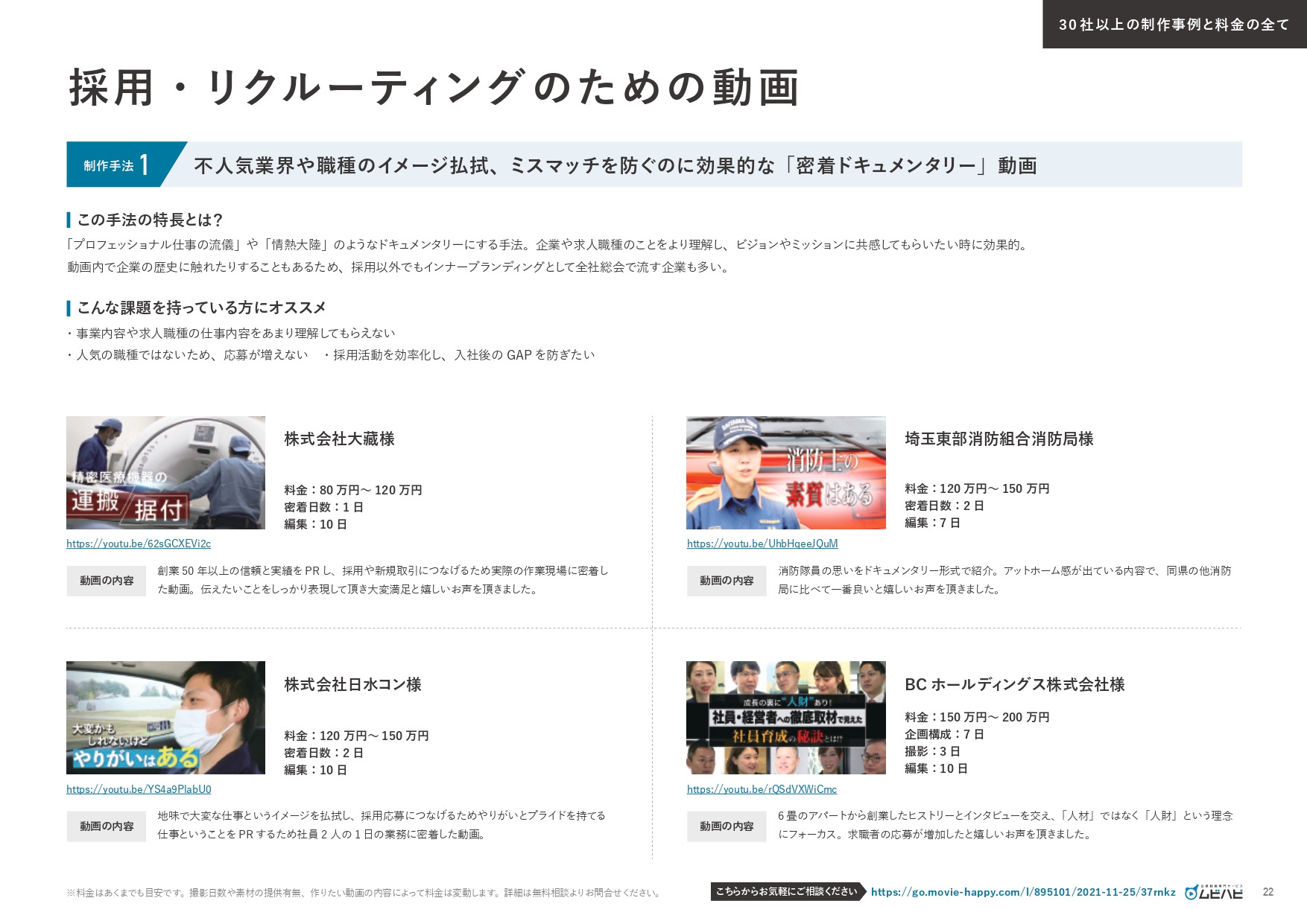 ムビハピ（株式会社アジアピクチャーズエンタテインメント） - ムビハピサービス紹介資料 - {(21 + 1)}ページ目