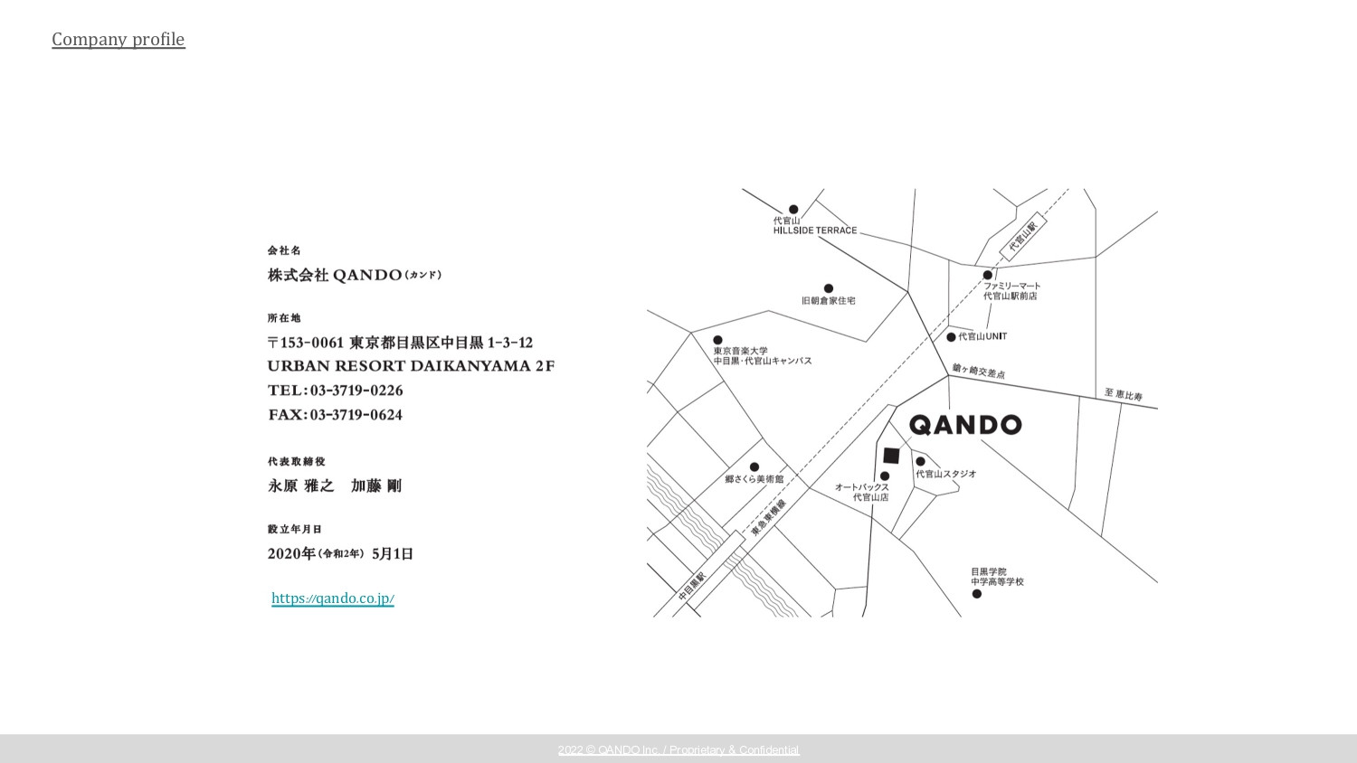 株式会社QANDO - 会社紹介&実績紹介資料 - {(1 + 1)}ページ目