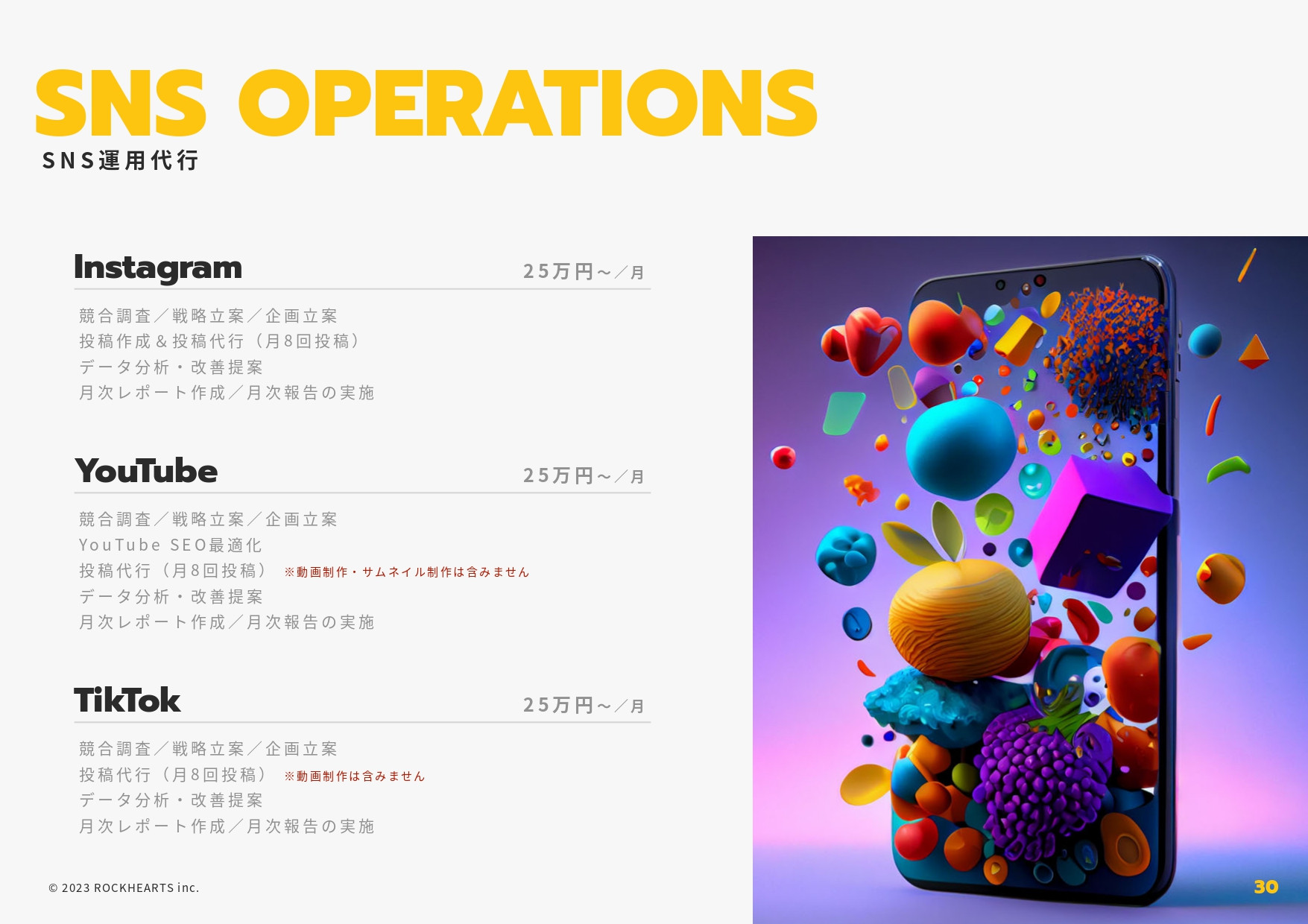 株式会社ロックハーツ - ロックハーツ｜サービス概要資料 - {(29 + 1)}ページ目