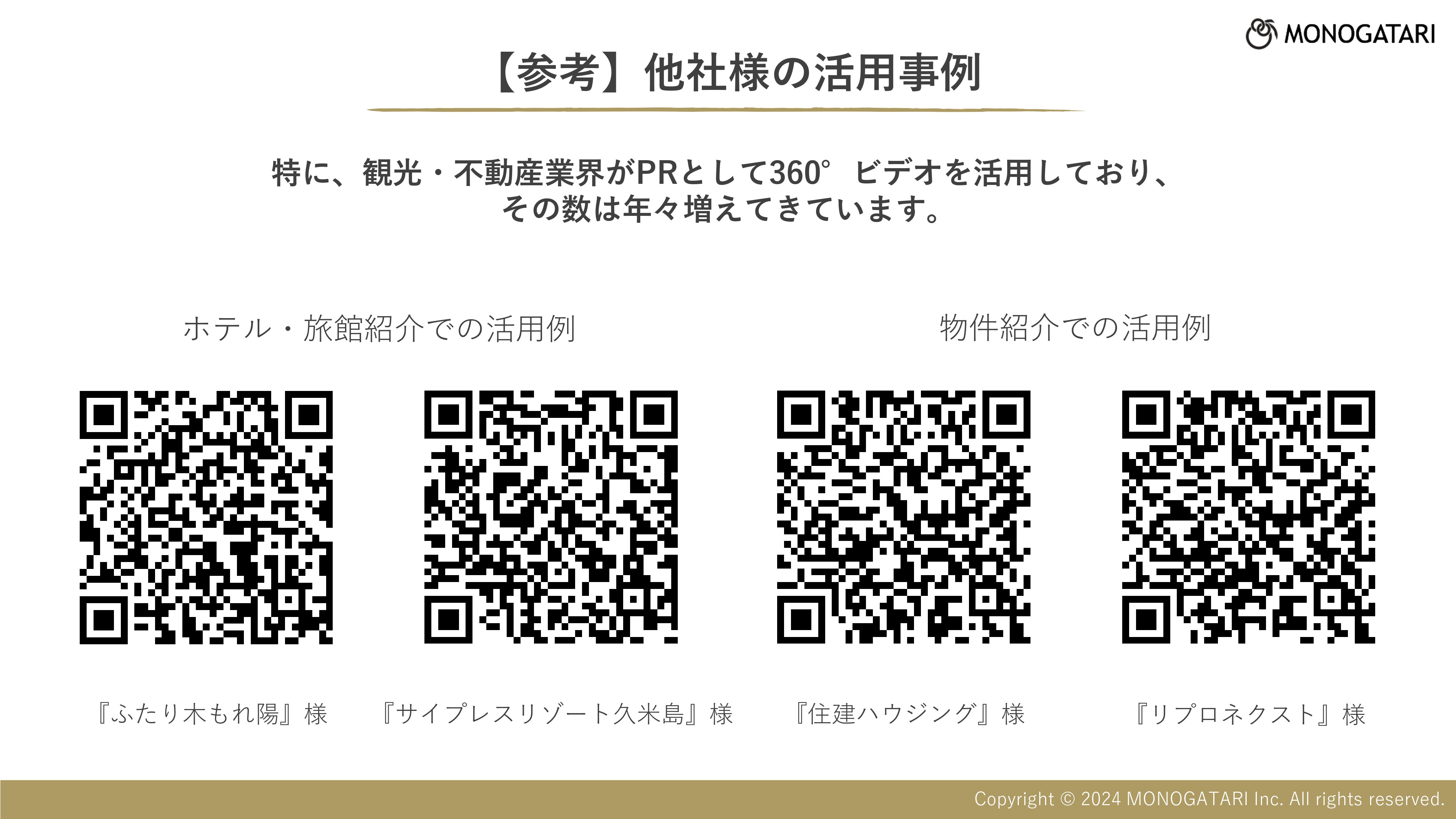 株式会社モノガタリ - ホテル旅館向けVR映像資料 - {(10 + 1)}ページ目