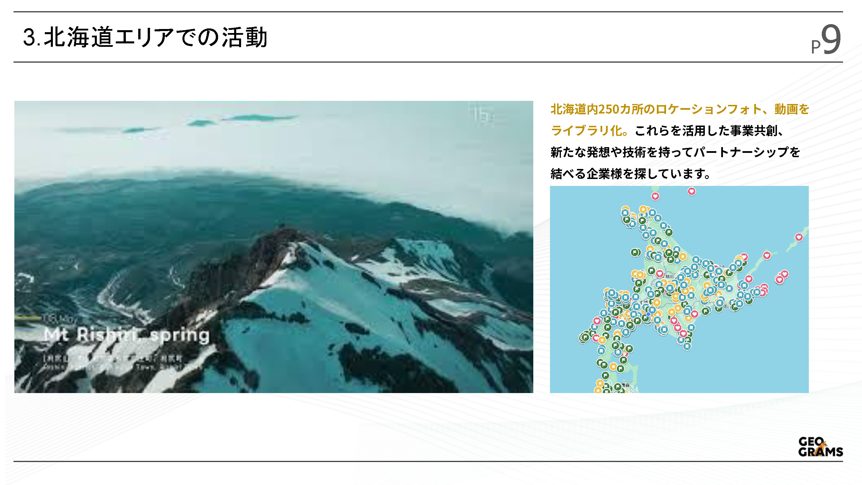 ジオグラムス株式会社 - ジオグラムス会社紹介資料 - {(3 + 1)}ページ目