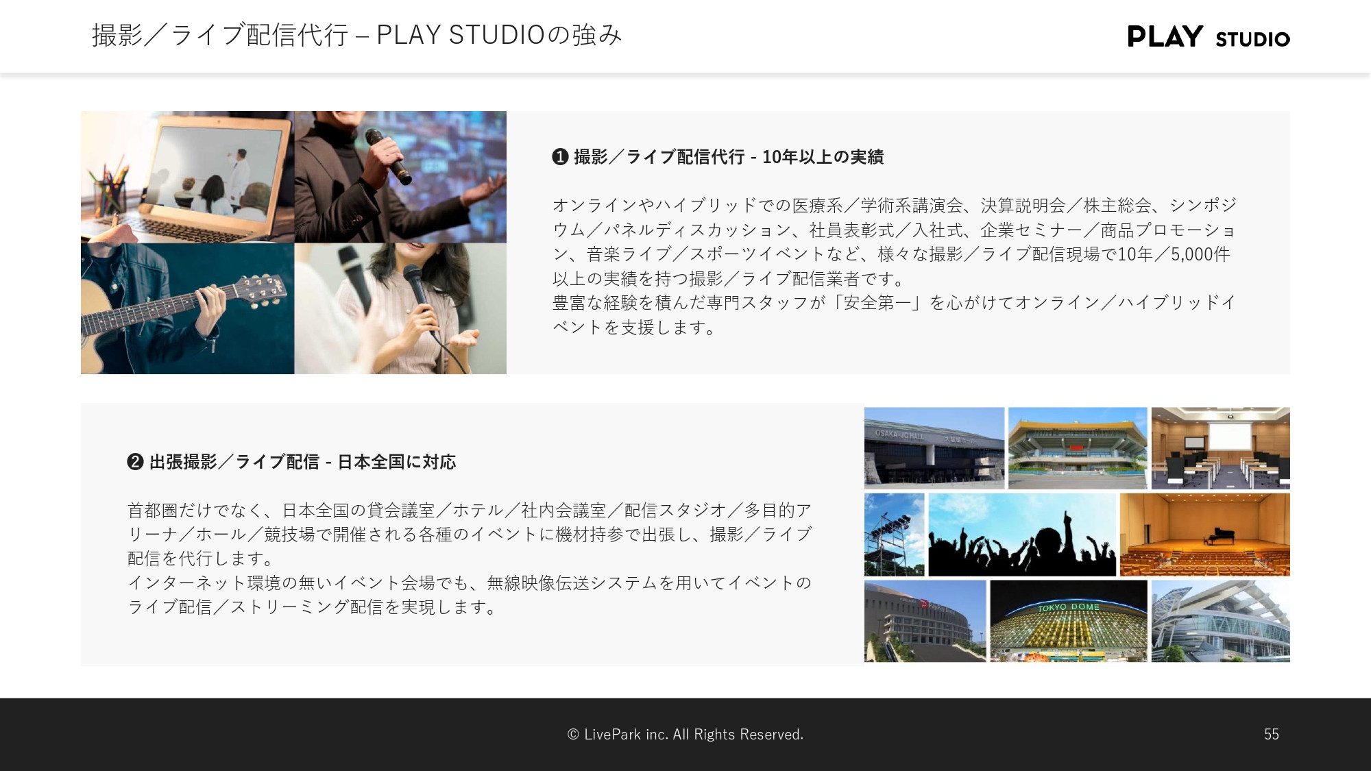 PLAY STUDIO - 【PLAY STUDIOサービスカタログ】動画制作・ライブ配信 - {(11 + 1)}ページ目