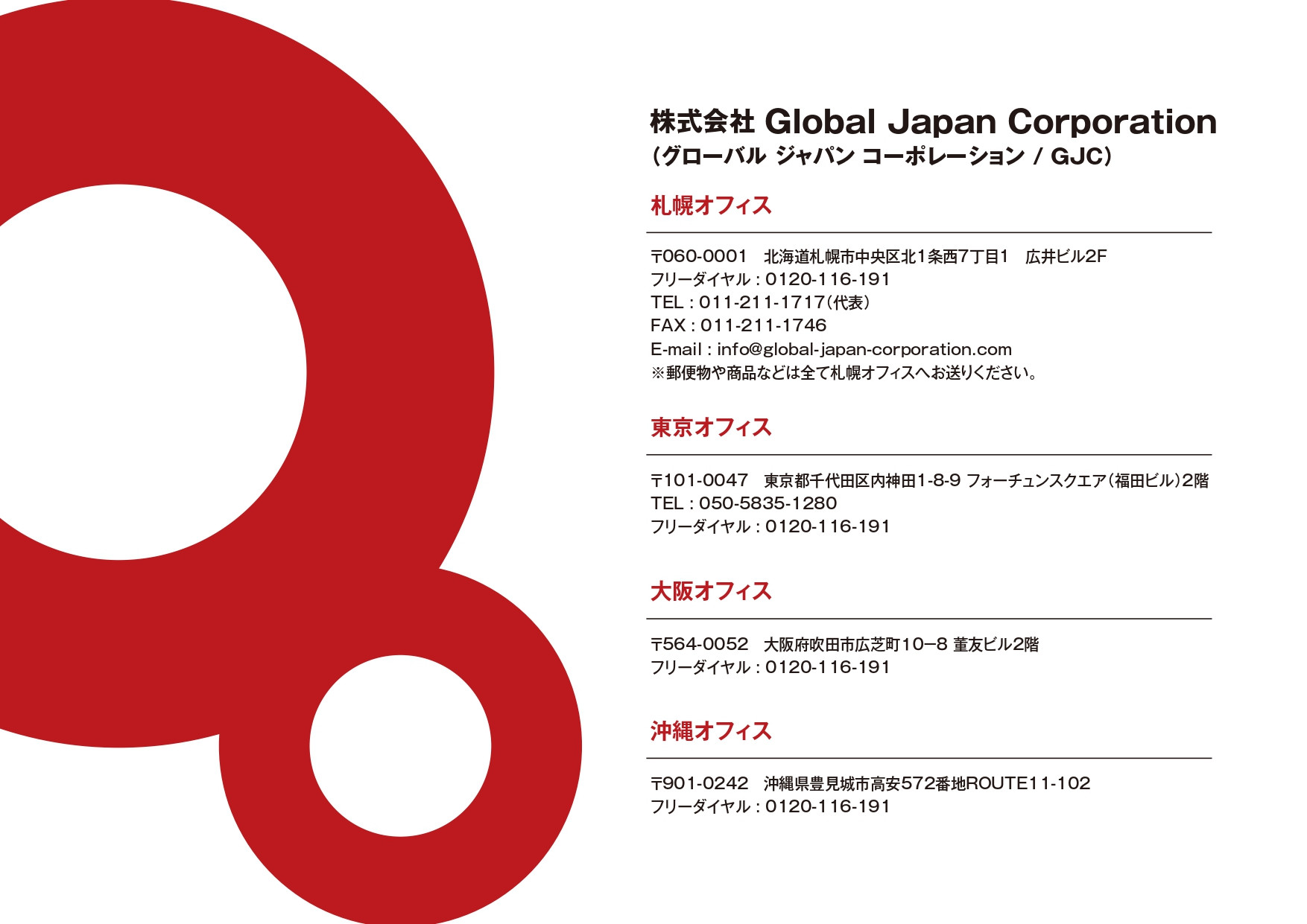 株式会社Global Japan Corporation - 会社資料 - {(3 + 1)}ページ目
