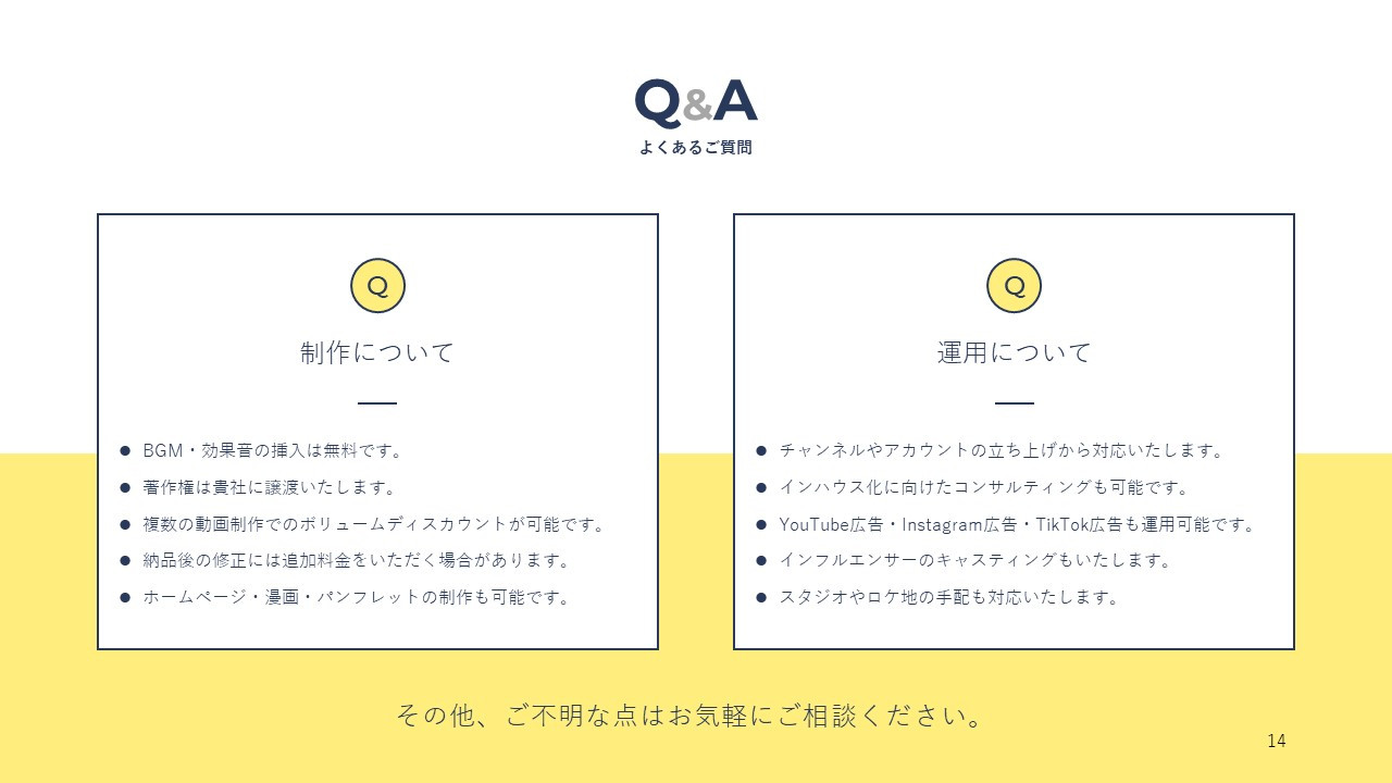 アルファノート株式会社 - 動画制作＆SNS運用代行サービス『ムビサク』紹介資料 - {(12 + 1)}ページ目
