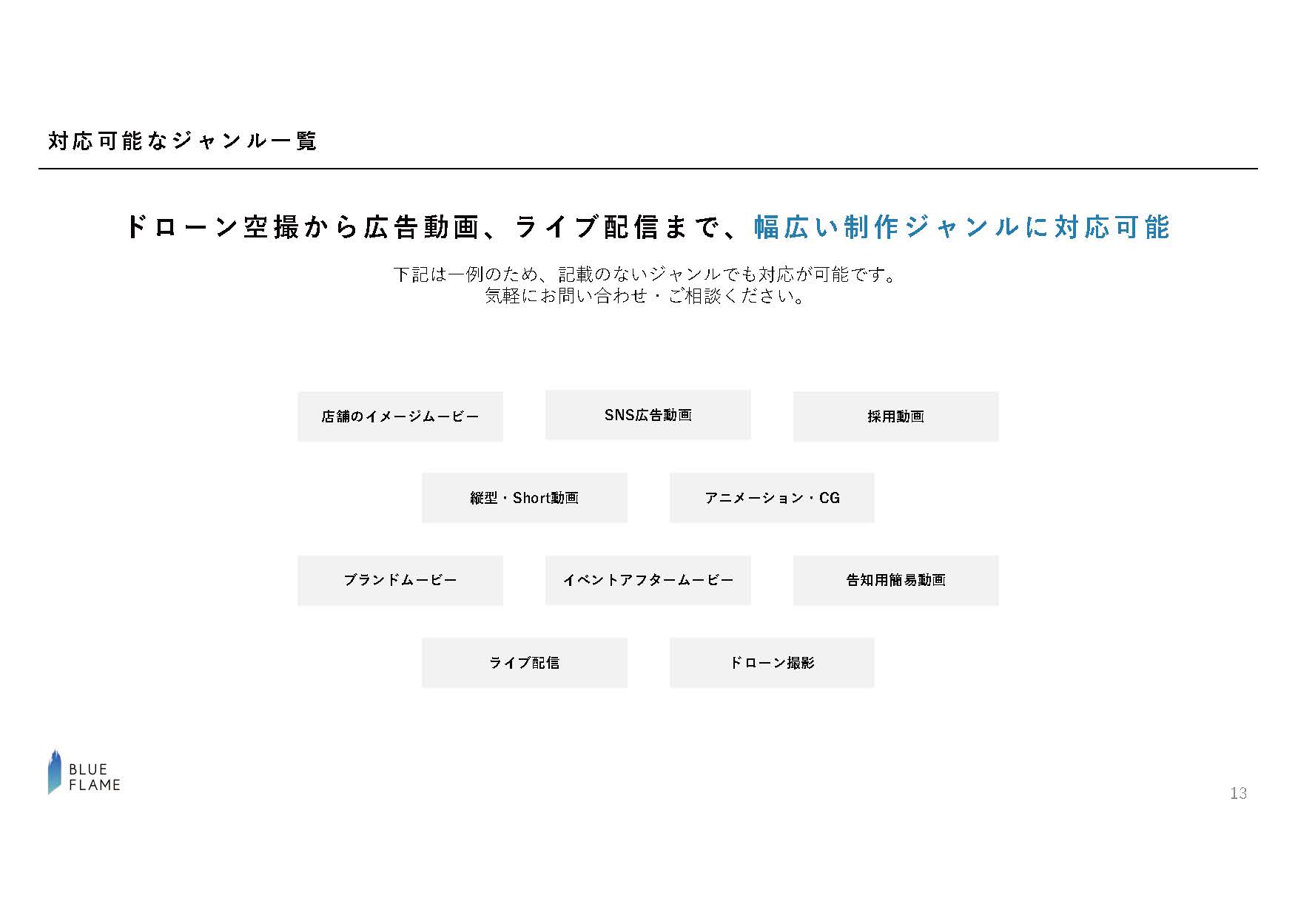 BlueFlame株式会社 - 会社案内 - {(12 + 1)}ページ目
