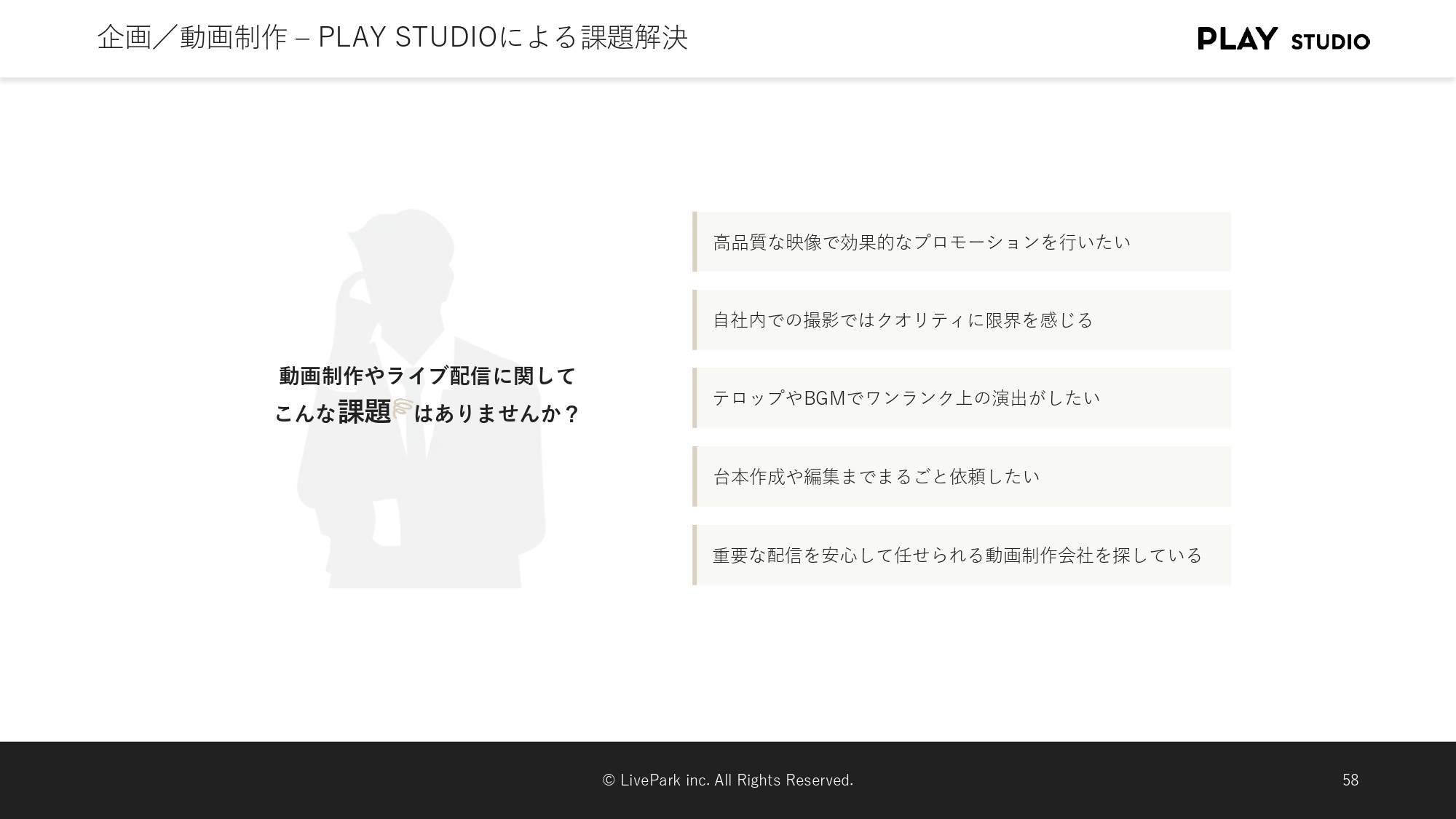 PLAY STUDIO - 【PLAY STUDIOサービスカタログ】動画制作・ライブ配信 - {(14 + 1)}ページ目