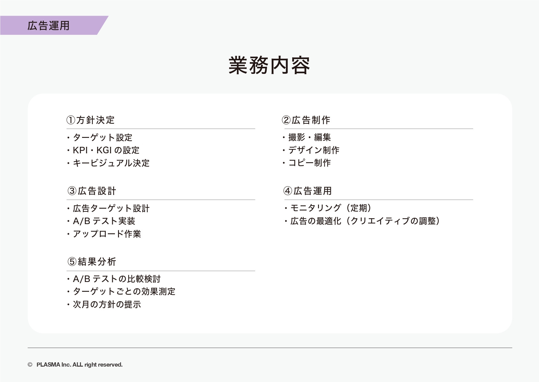 PLASMA株式会社 - 実績集 - {(32 + 1)}ページ目