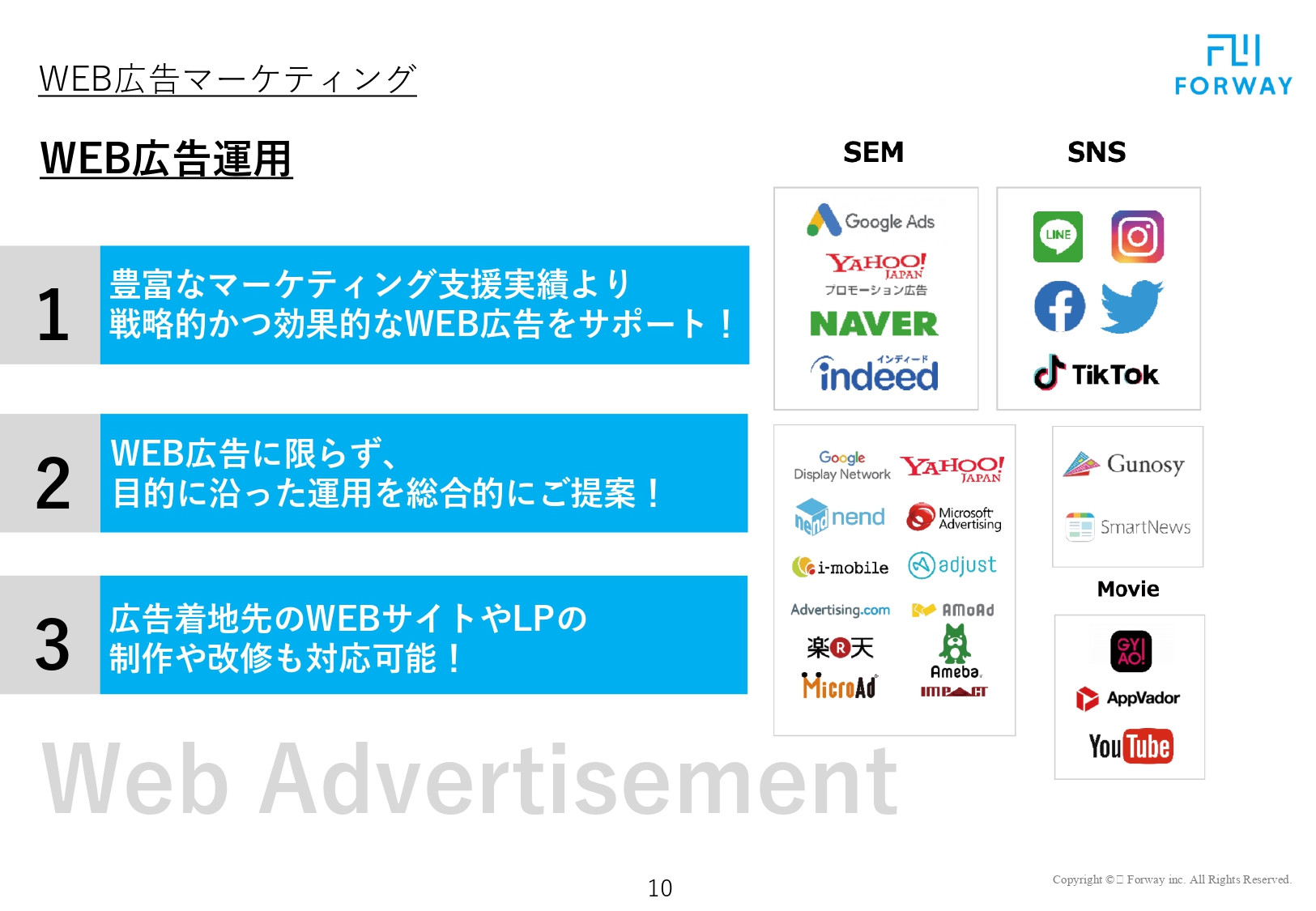 株式会社フォーウェイ - 会社概要資料（サービス資料） - {(9 + 1)}ページ目