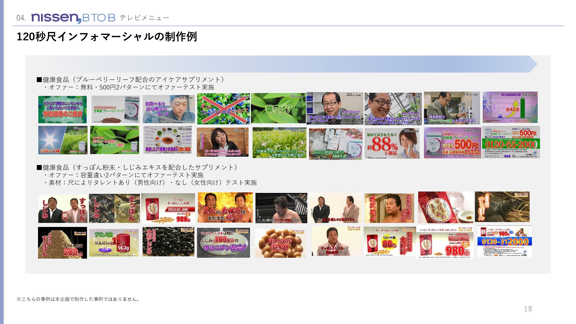 株式会社ニッセン - 低コストで2次利用可能な短尺インフォマーシャル「ミズカラ」 - {(17 + 1)}ページ目