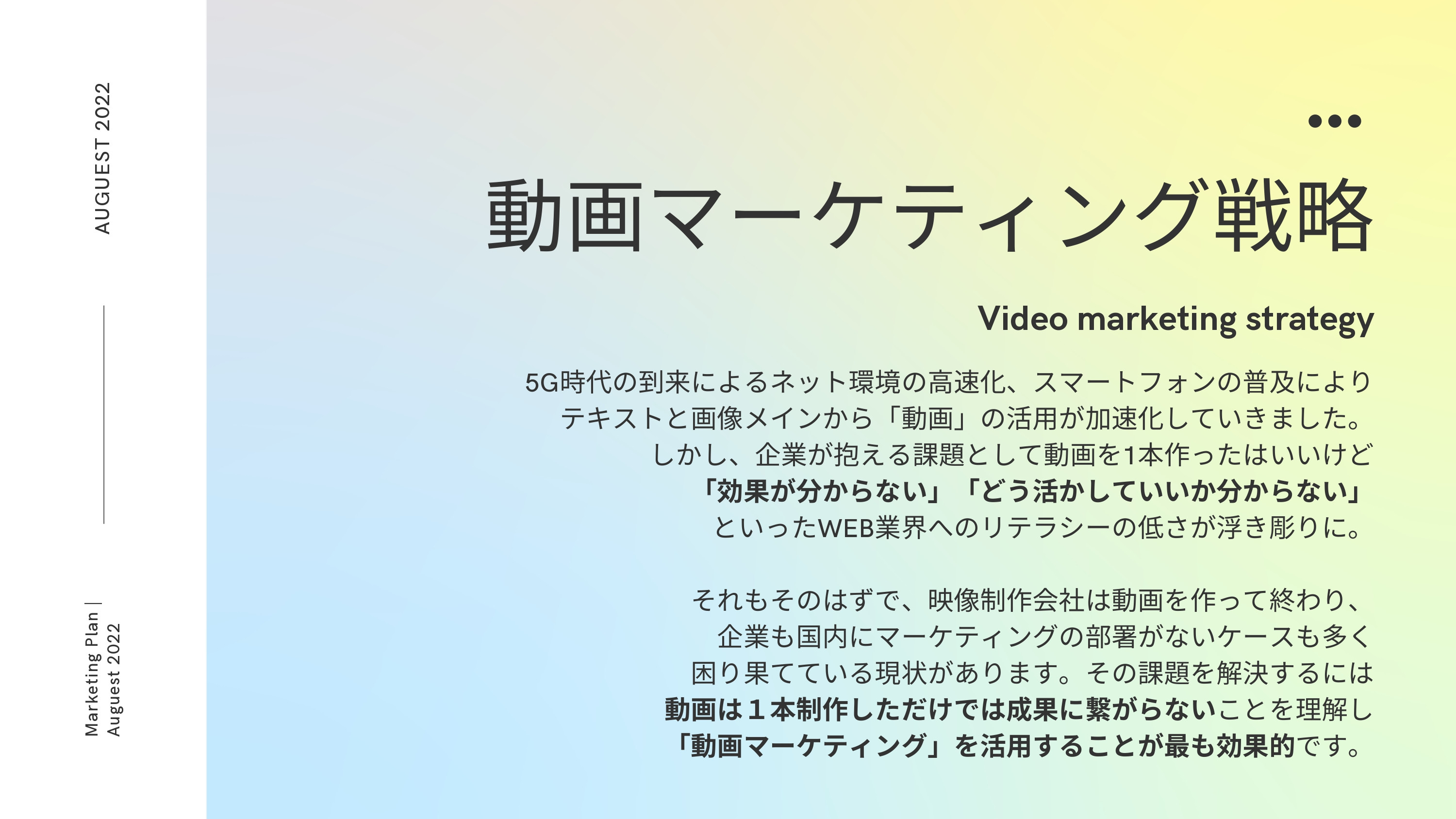 株式会社hati - 動画マーケティング戦略 - {(2 + 1)}ページ目