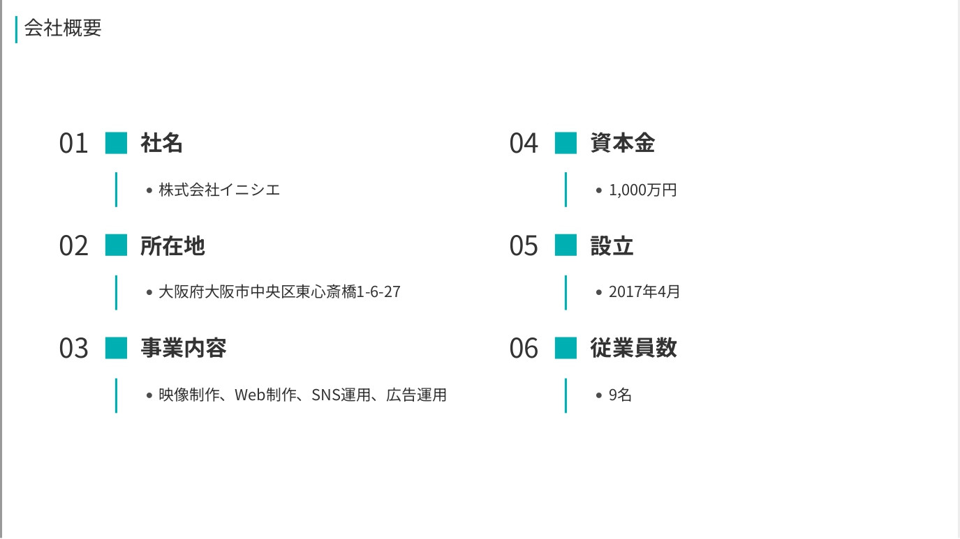 株式会社イニシエ - 採用動画資料 - {(2 + 1)}ページ目