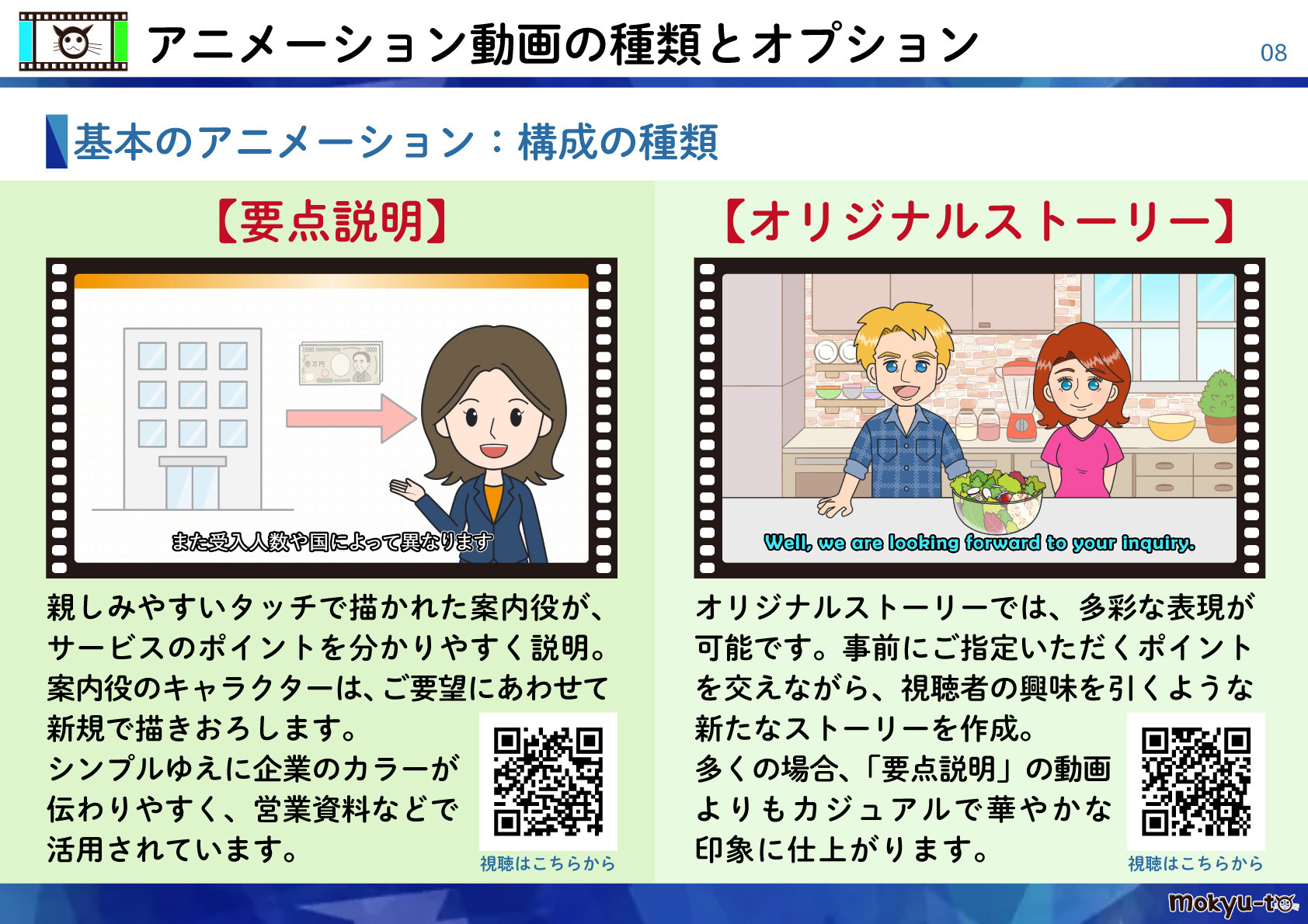 モキュート株式会社 - アニメーション動画制作をご検討の企業様へ - {(7 + 1)}ページ目