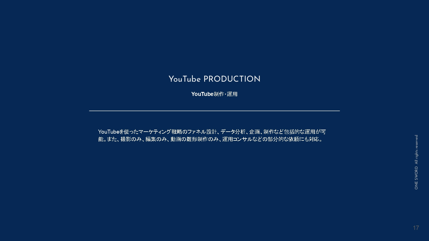 ONE SWORD株式会社 - 【ONE SWORD】MOVIE PORTFOLIO 2022 - {(16 + 1)}ページ目