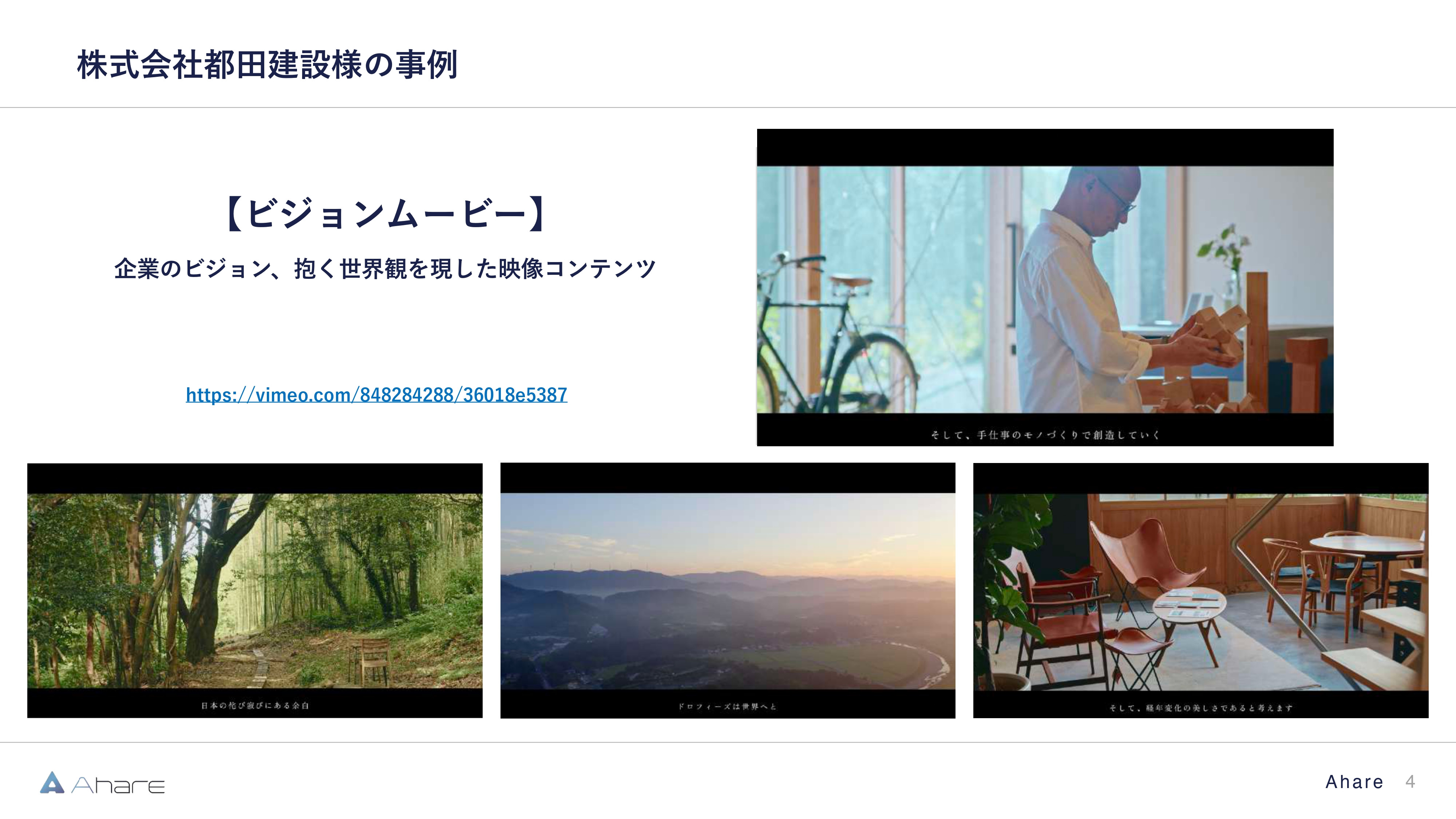 株式会社Ahare - 【株式会社Ahare】制作事例資料 - {(3 + 1)}ページ目