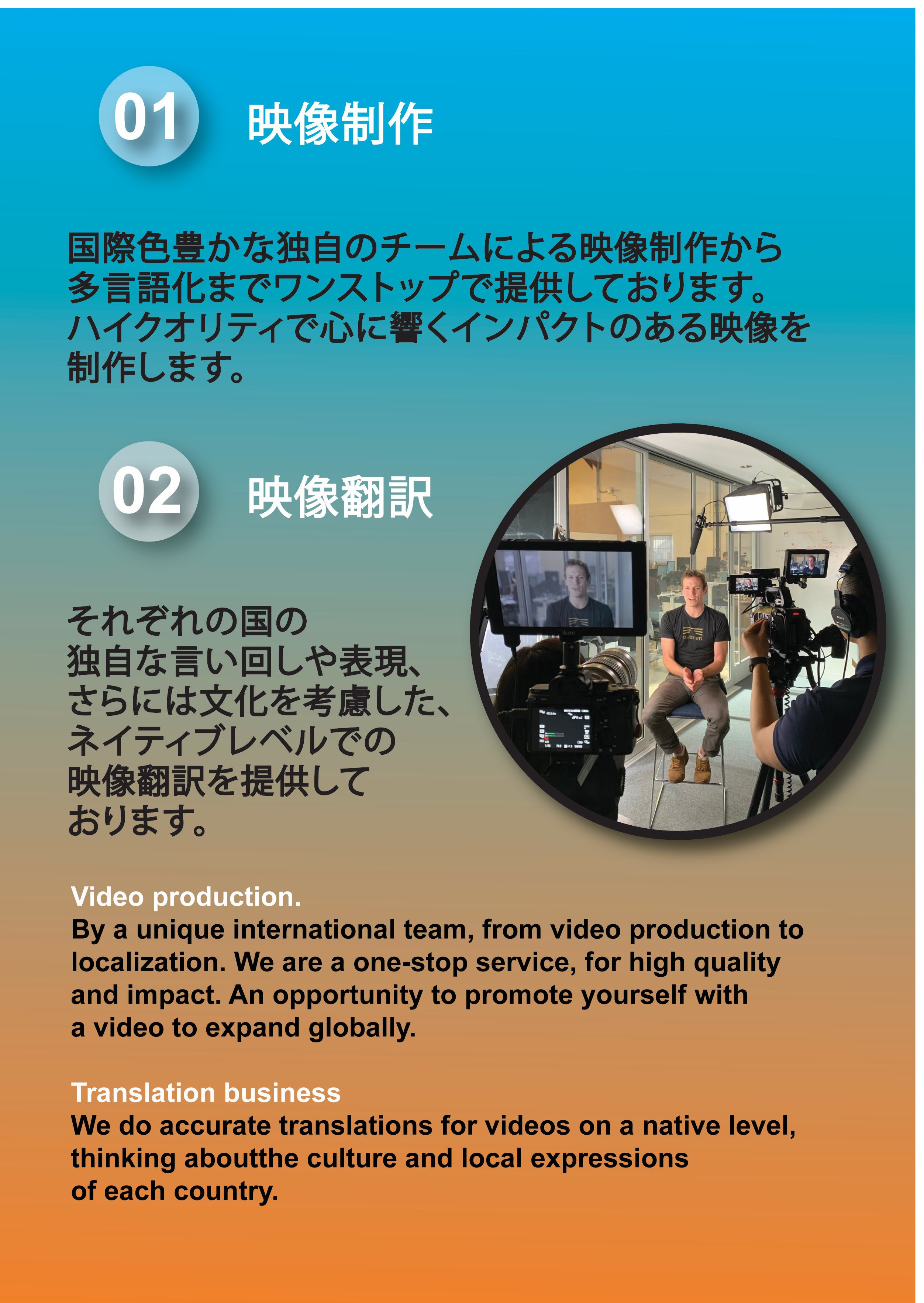 H Media Group - ビデオ制作　パンフレット - {(2 + 1)}ページ目