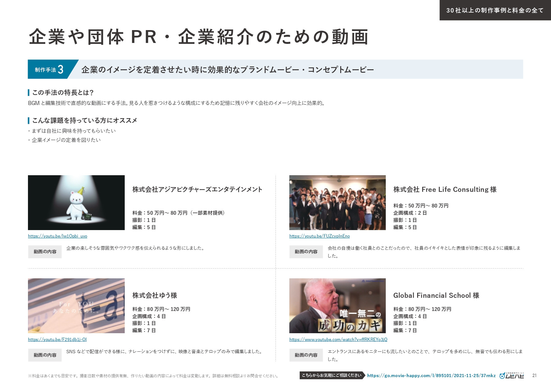 ムビハピ（株式会社アジアピクチャーズエンタテインメント） - ムビハピサービス紹介資料 - {(20 + 1)}ページ目