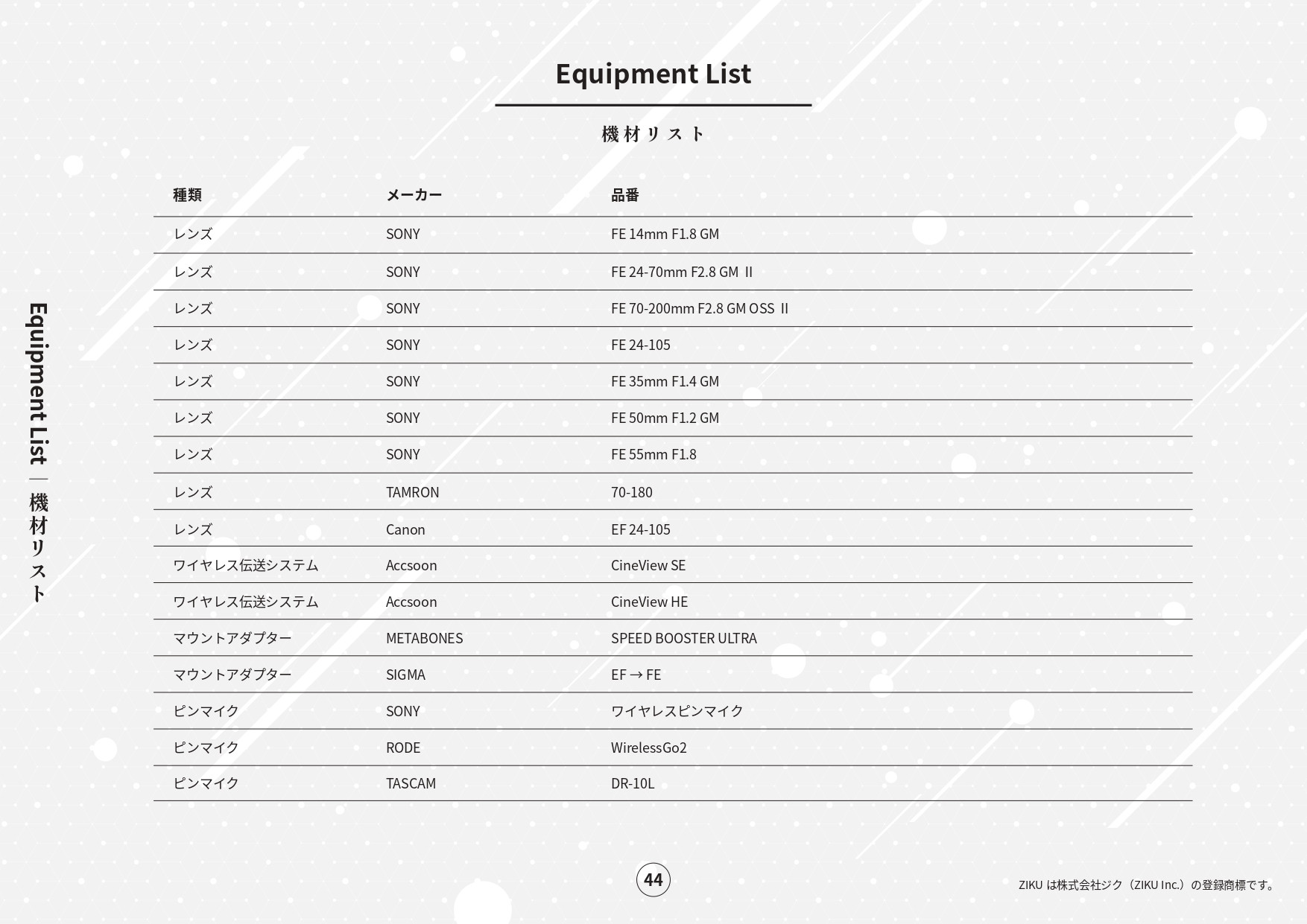 株式会社ジク - 会社案内 - {(43 + 1)}ページ目