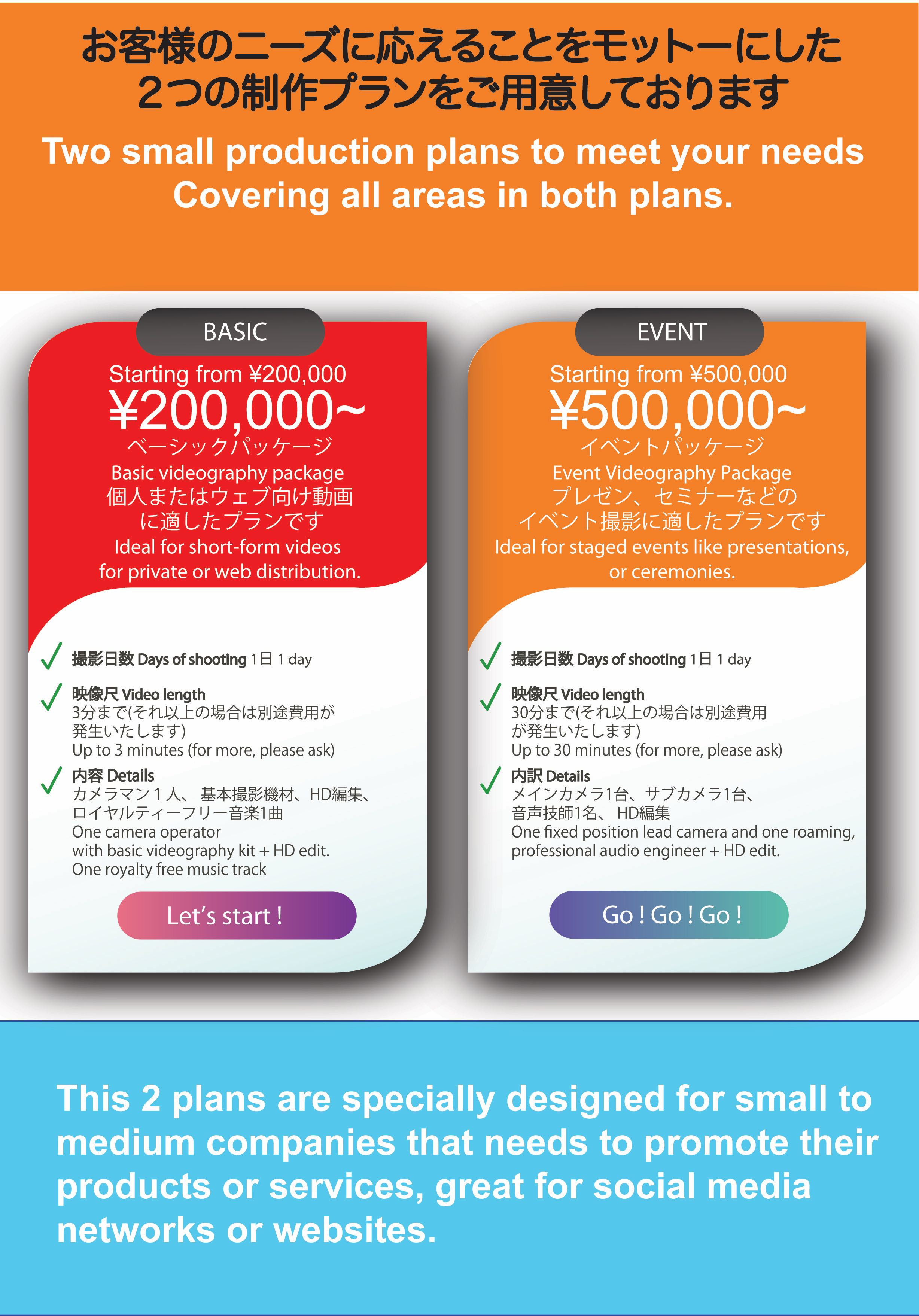 H Media Group - ビデオ制作　パンフレット - {(3 + 1)}ページ目