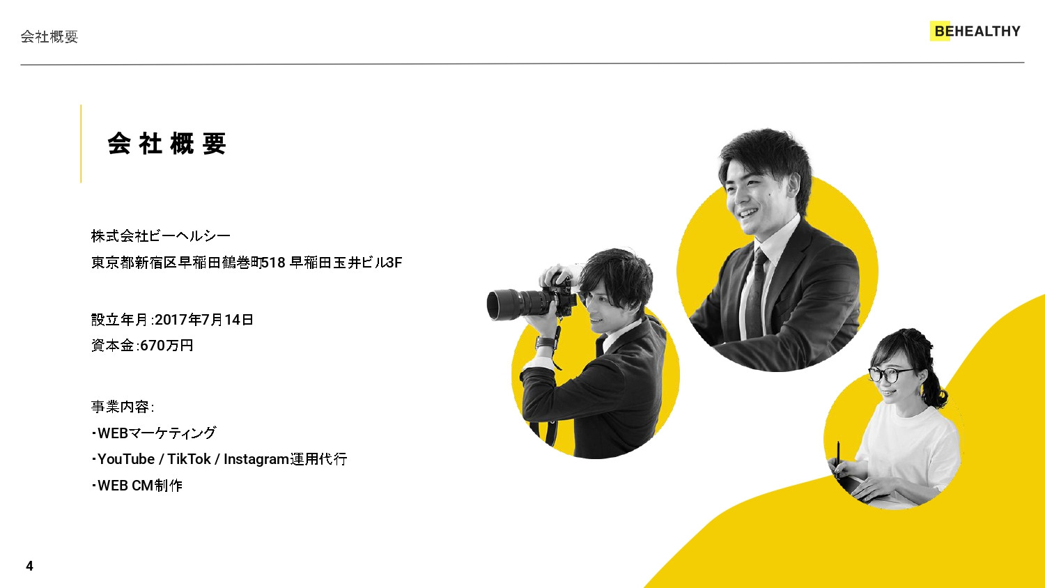 株式会社ビーヘルシー - 株式会社ビーヘルシー_サービス説明資料 - {(3 + 1)}ページ目