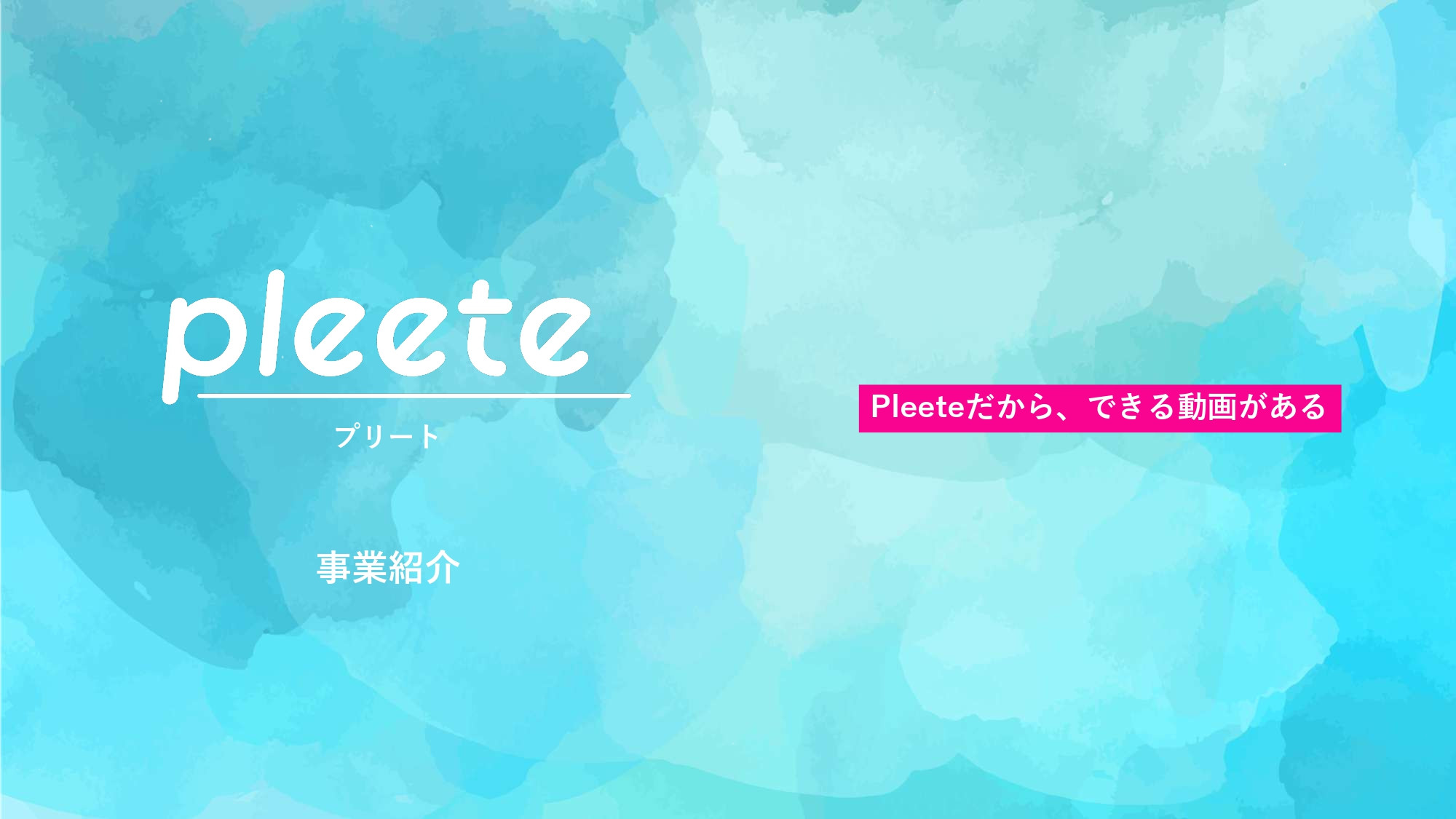 株式会社Pleete (プリート) - 動画制作 - {(0 + 1)}ページ目