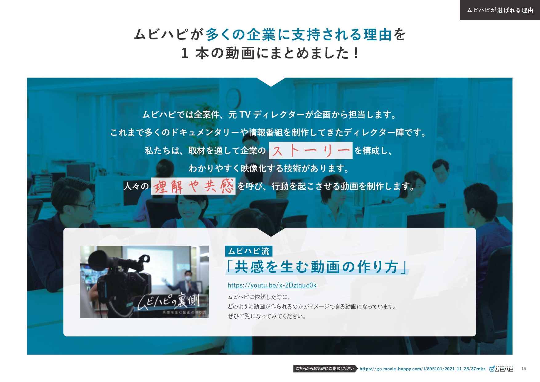 ムビハピ（株式会社アジアピクチャーズエンタテインメント） - ムビハピサービス紹介資料 - {(14 + 1)}ページ目