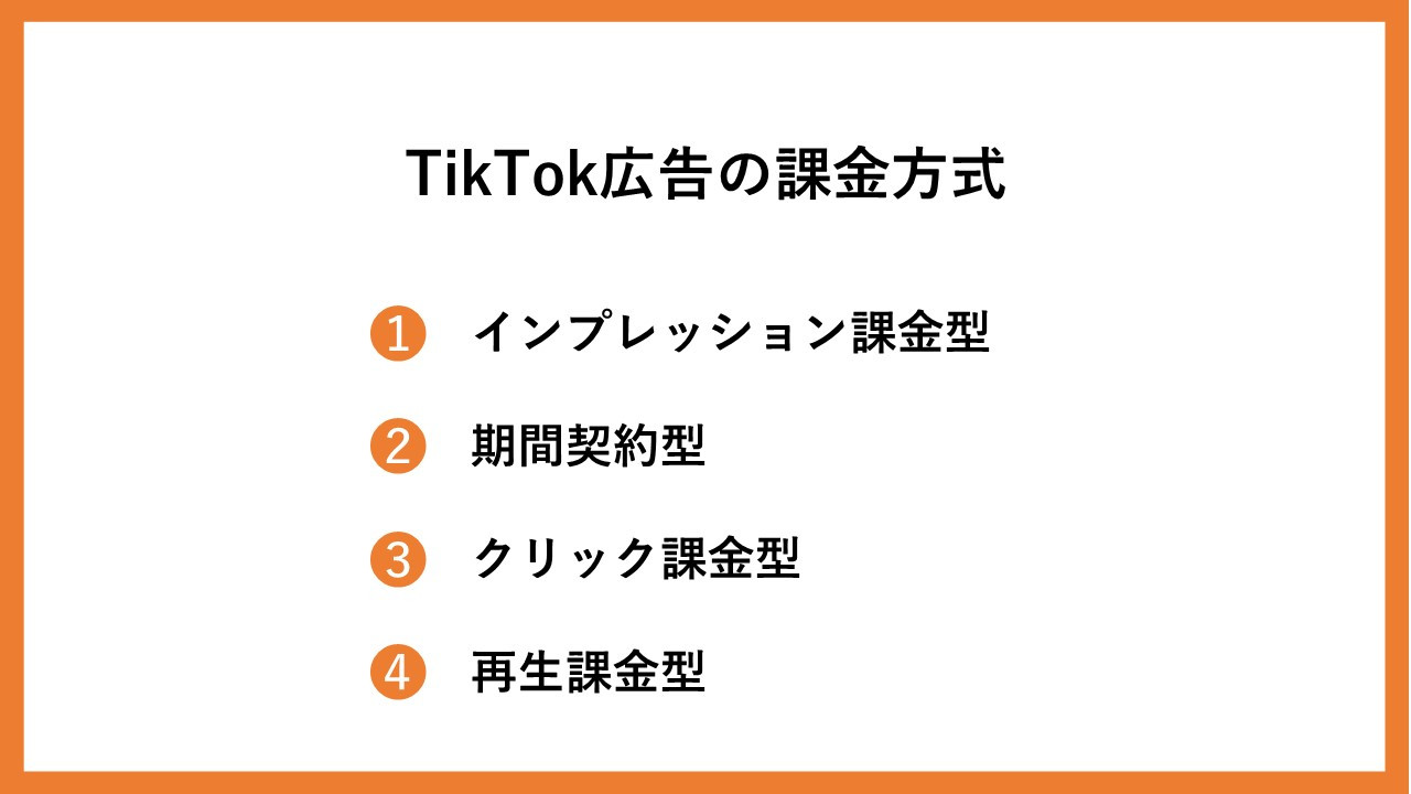 TikTok広告の課金方式